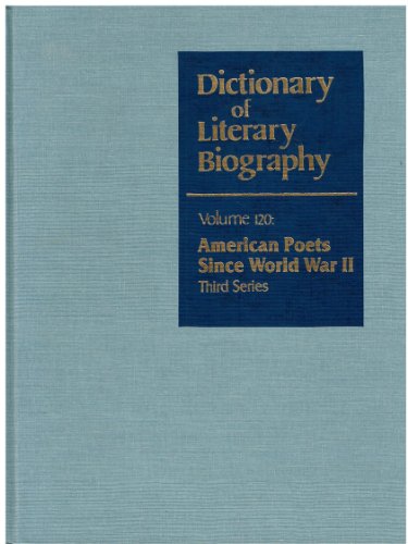 Stock image for Dictionary Of Literary Biography Volume 143: American Novelists Since World War II Third Series for sale by Willis Monie-Books, ABAA