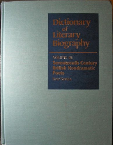 Dictionary of Literary Biography: Seventeenth-Century British Nondramatic Poets, Vol. 121 (9780810375987) by Hester, M.Thomas