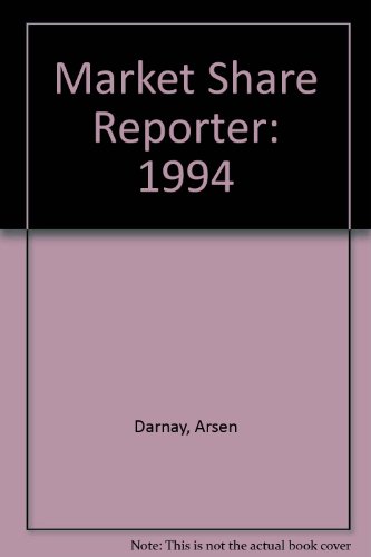 Beispielbild fr Market Share Reporter, 1994 zum Verkauf von Better World Books