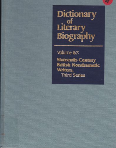 9780810393622: DLB 167: Sixteenth-Century British Nondramatic Writers, Third Series (Dictionary of Literary Biography, 167)