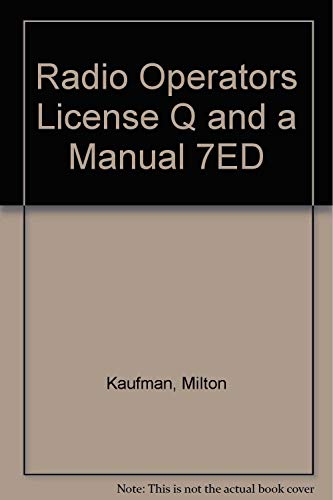 Stock image for Radio Operators License Q and a Manual 7ED for sale by SecondSale