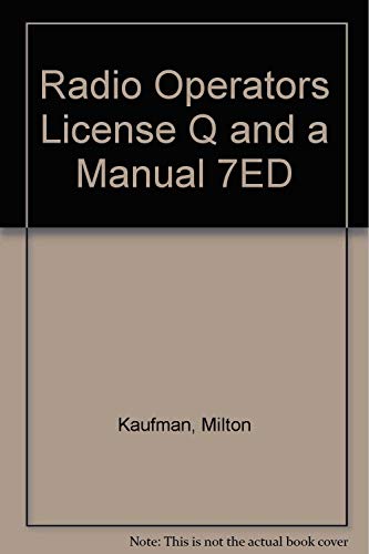 Stock image for Radio Operators License Q and a Manual 7ED for sale by Bookmans