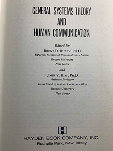 Stock image for General systems theory and human communication for sale by Basement Seller 101