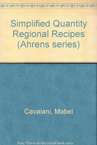 Imagen de archivo de Simplified Quantity Regional Recipes a la venta por Catnap Books