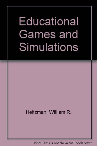Beispielbild fr Educational Games and Simulations zum Verkauf von Better World Books