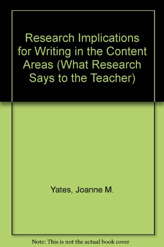 9780810610774: Research Implications for Writing in the Content Areas (What Research Says to the Teacher)