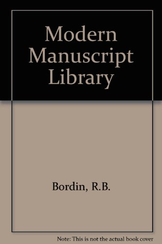 Beispielbild fr The Modern Manuscript Library zum Verkauf von Frenchboro Books