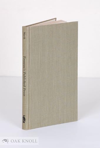 Beispielbild fr Freneau's Published Prose : A Bibliography zum Verkauf von Better World Books: West