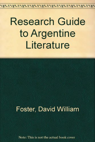Beispielbild fr Research Guide to Argentine Literature zum Verkauf von Bernhard Kiewel Rare Books