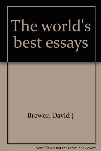 The World's Best Essays Two Volumes