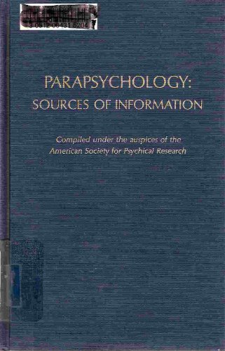 Stock image for Parapsychology: Sources of Information for sale by -OnTimeBooks-