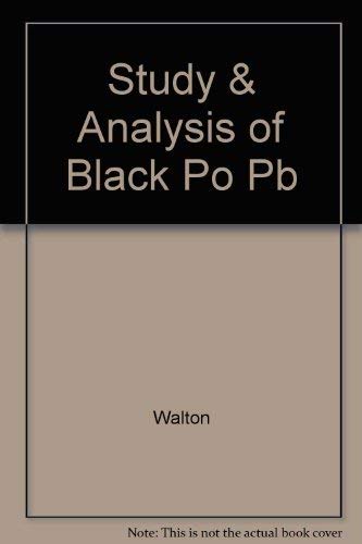 9780810806658: STUDY & ANALYSIS OF BLACK PO PB