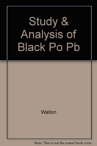 The Study and Analysis of Black Politics: A Bibliography (9780810806658) by Walton, Hanes