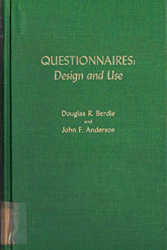 Stock image for Questionnaires: Design and Use, for sale by ThriftBooks-Dallas