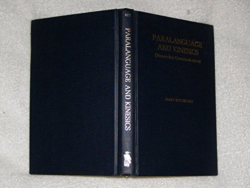 Imagen de archivo de Paralanguage and Kinesics (Nonverbal Communication) a la venta por Sutton Books