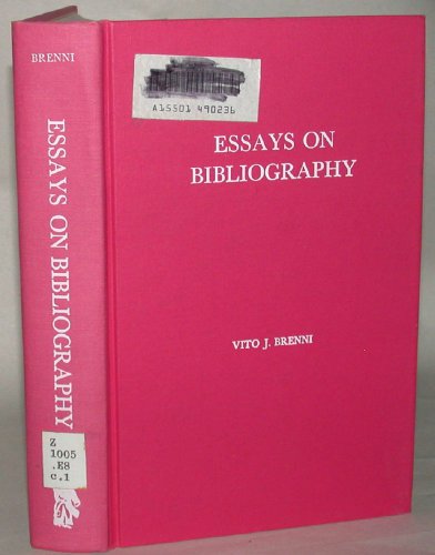 Beispielbild fr Essays on Bibliography zum Verkauf von Powell's Bookstores Chicago, ABAA