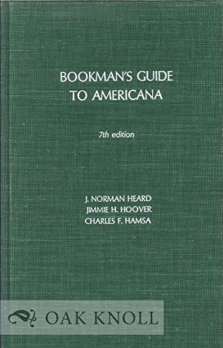 Imagen de archivo de Bookman's Guide to Americana a la venta por Vashon Island Books