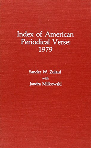 Stock image for Index of American Periodical Verse for sale by Bookmonger.Ltd