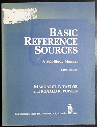 Stock image for Basic Reference Sources : A Self-Study Manual for sale by Better World Books