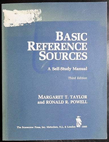 9780810817210: Basic Reference Sources: A Self-study Manual