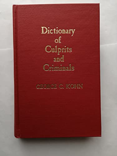 Stock image for Dictionary of Culprits and Criminals for sale by Better World Books