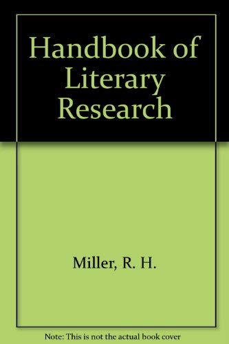 Beispielbild fr Handbook of Literary Research zum Verkauf von GloryBe Books & Ephemera, LLC