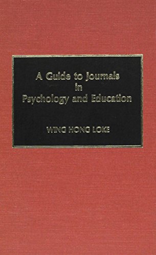 Imagen de archivo de A Guide to Journals in Psychology and Education a la venta por Arundel Books