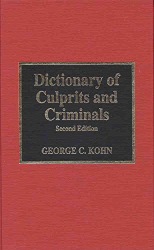 Stock image for Dictionary of Culprits and Criminals for sale by Better World Books