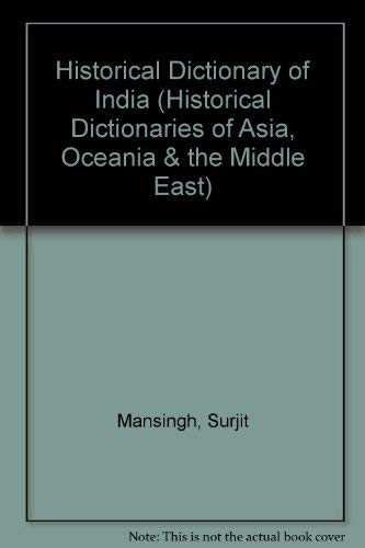 Stock image for Historical Dictionary of India for sale by T. A. Borden Books