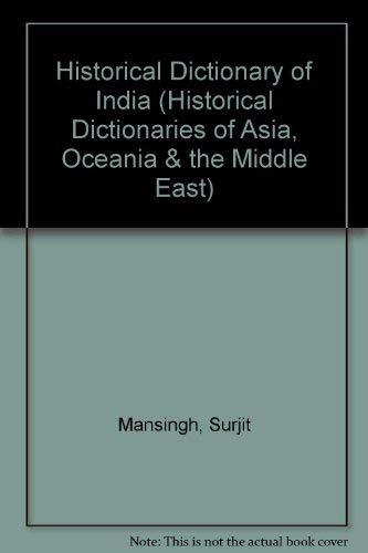 9780810830783: Historical Dictionary of India (Asian Historical Dictionaries, No. 20)