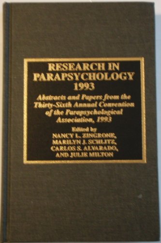 Imagen de archivo de Research in Parapsychology 1993 a la venta por PAPER CAVALIER US