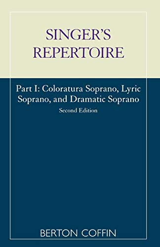 The Singer's Repertoire, Part I [Soft Cover ] - Coffin, Berton