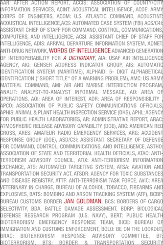 Stock-Bild f�r Words of Intelligence: A Dictionary