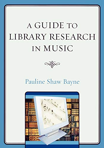 Imagen de archivo de A Guide to Library Research in Music a la venta por SecondSale