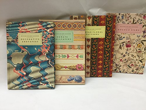 Victoria and Albert Colour Books (Series 1)--Four-Volume Set --"Ornate Wallpapers," "Indian Flora...