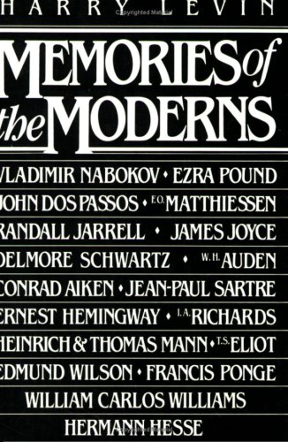 Imagen de archivo de Memories of the Moderns : Critical Essays a la venta por Better World Books: West