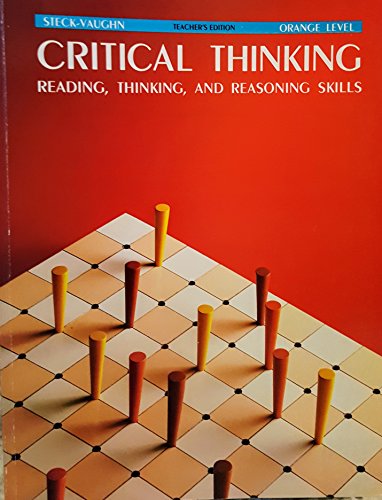 Critical Thinking (Orange Level 1 Teachers ed) Reading, Thinking and Reasoning Skills (9780811418560) by Don Barnes; Arlene Burgdorf; L. Stanley Wenck