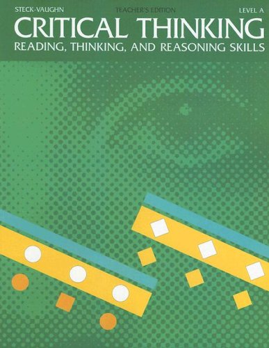 9780811466066: Critical Thinking: Reading, Thinking, and Reasoning Skills (Steck-vaughn Critical Thinking: Level A)