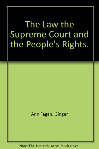 Stock image for The law, the Supreme Court, and the people's rights for sale by HPB-Red