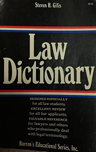 Beispielbild fr Law Dictionary zum Verkauf von Wonder Book