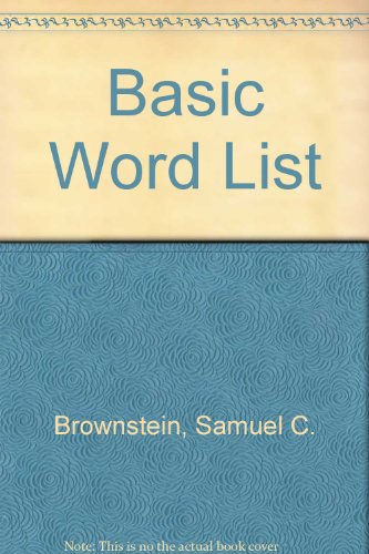 Imagen de archivo de Basic Word List. a la venta por Eryops Books