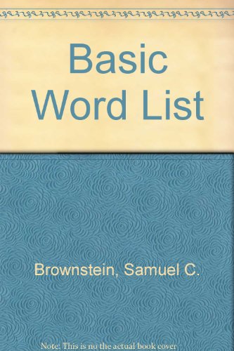 Stock image for Basic Word List. for sale by Eryops Books