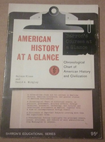9780812009422: American history at a glance: Chronological chart of American history and civilization