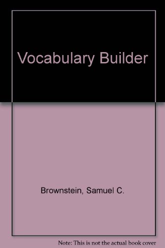 9780812009644: Vocabulary Builder