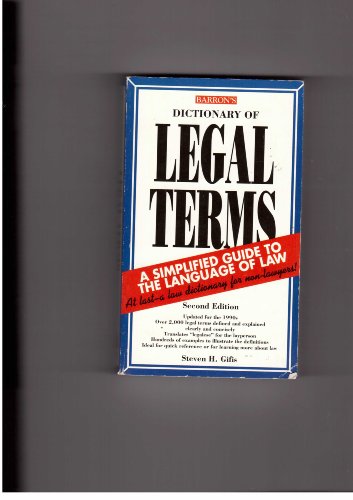 9780812014112: Dictionary of Legal Terms: A Simplified Guide to the Language of Law