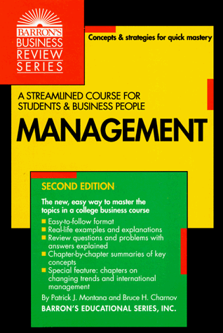 Imagen de archivo de Management (Barron's Business Review Series) a la venta por More Than Words