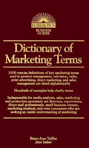 Beispielbild fr Dictionary of Marketing Terms (Barron's Business Guides) zum Verkauf von Wonder Book