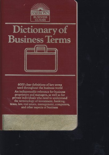 Imagen de archivo de Dictionary of Business Terms a la venta por Better World Books