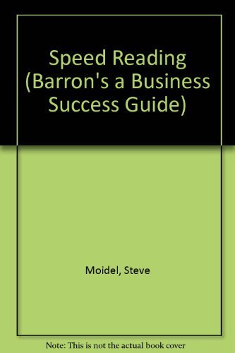 Beispielbild fr Speed Reading (Barron's a Business Success Guide) zum Verkauf von HPB-Ruby