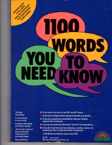 Stock image for Eleven Hundred Words You Need To Know for sale by Better World Books: West